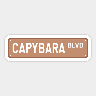 Capybara BLVD Sign Sticker